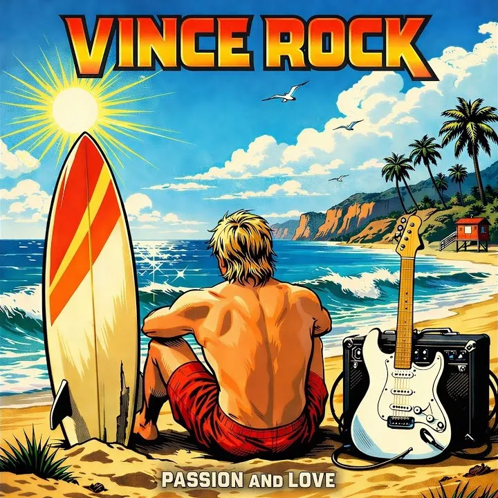 Okładka singla Vince Rock „Passion and Love”